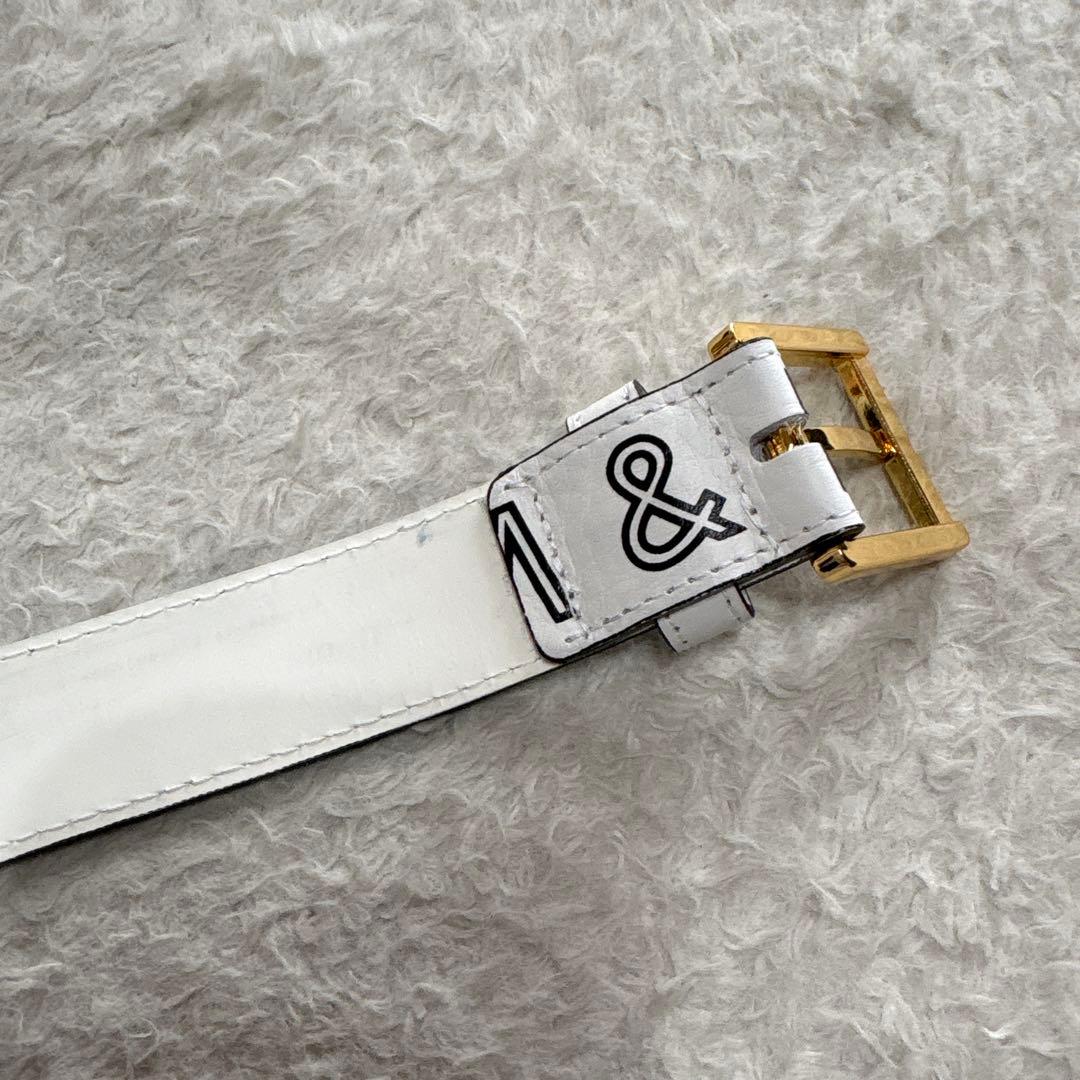 MARK&LONA マークアンドロナ　レザーロゴベルト　スカルロゴ　日本製