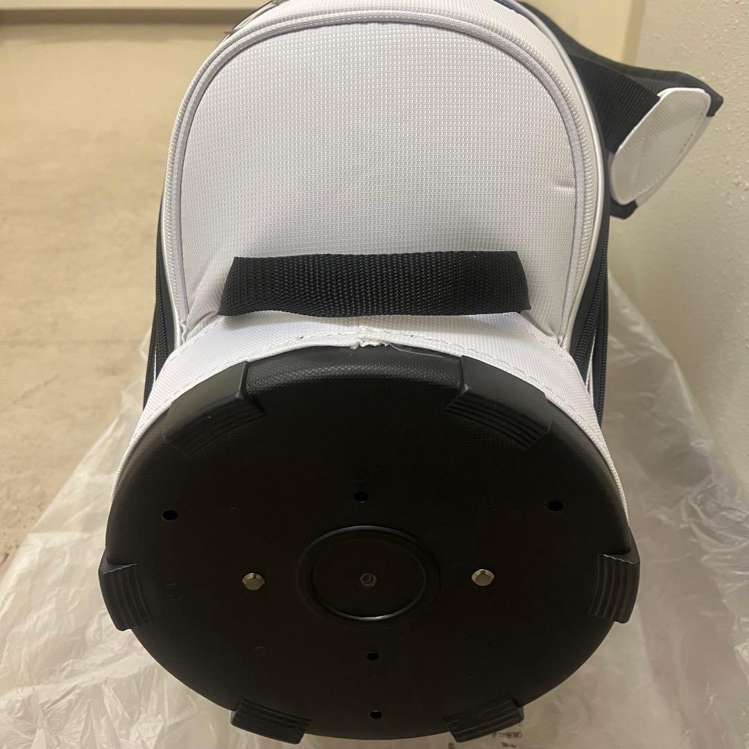 新品Mizuno ゴルフキャディバッグ 9.5型 ホワイト/ブルー