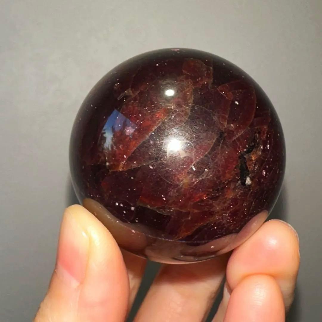 ガーネット　高品質　スフィア　4.3㎝　スターフラッシュ　高級　garnet