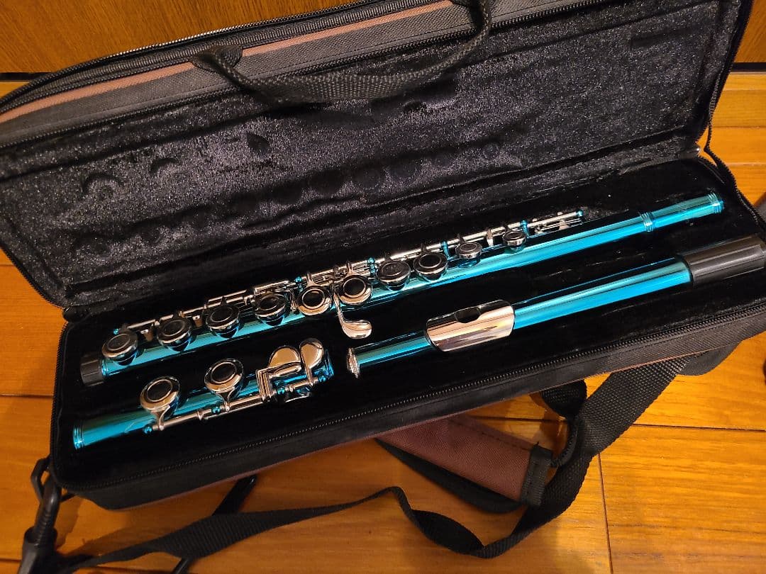 Eastar フルート本体 ケース付き メタリックブルー