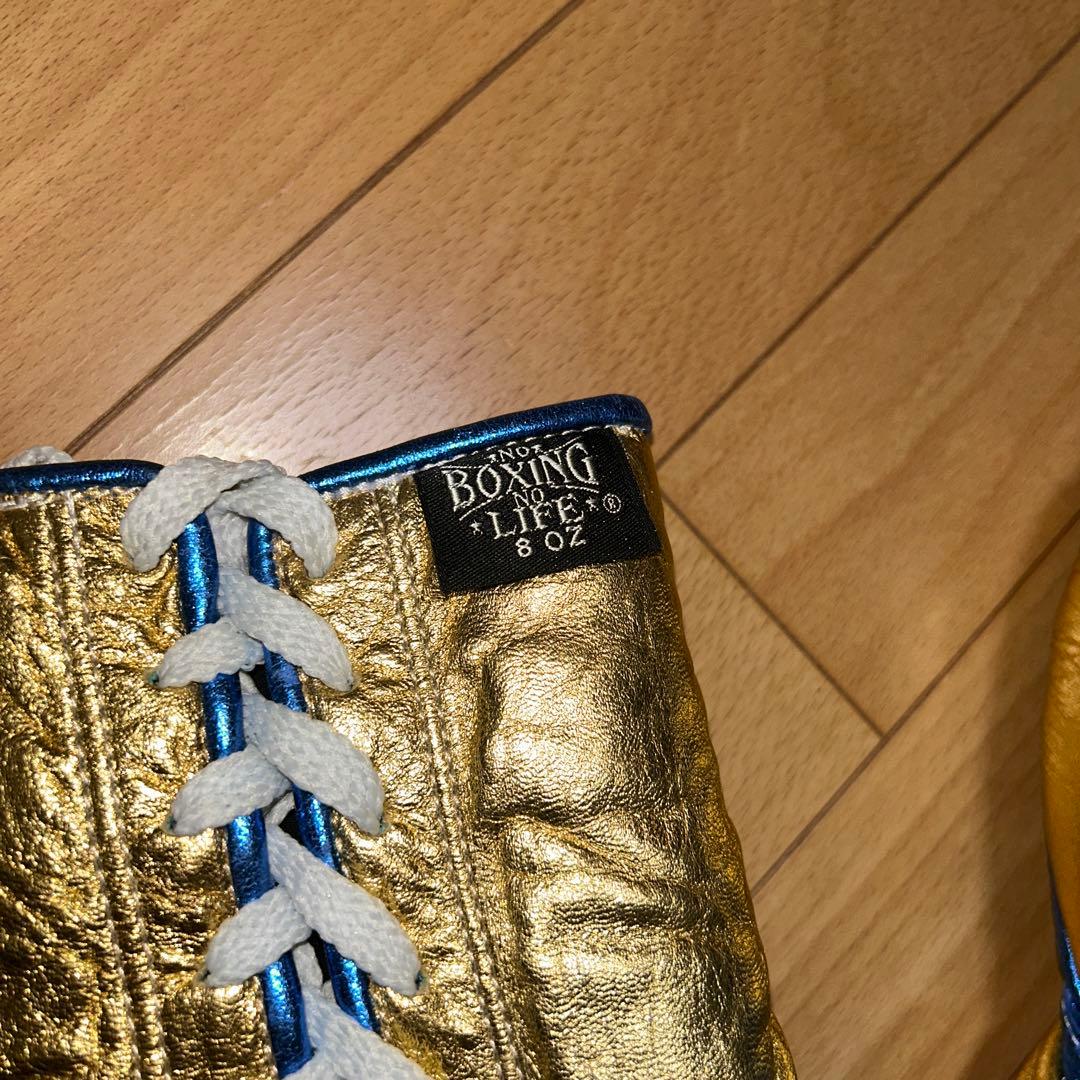 NO BOXING NO LIFE Azul Oro 8oz ボクシンググローブ