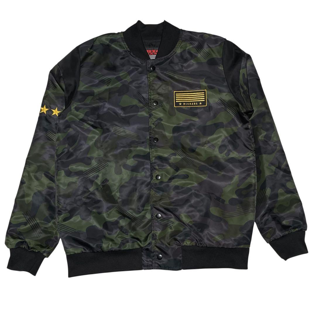 極美品 BIGBANG 公式グッズ リバーシブル ブルゾン MA-1 迷彩