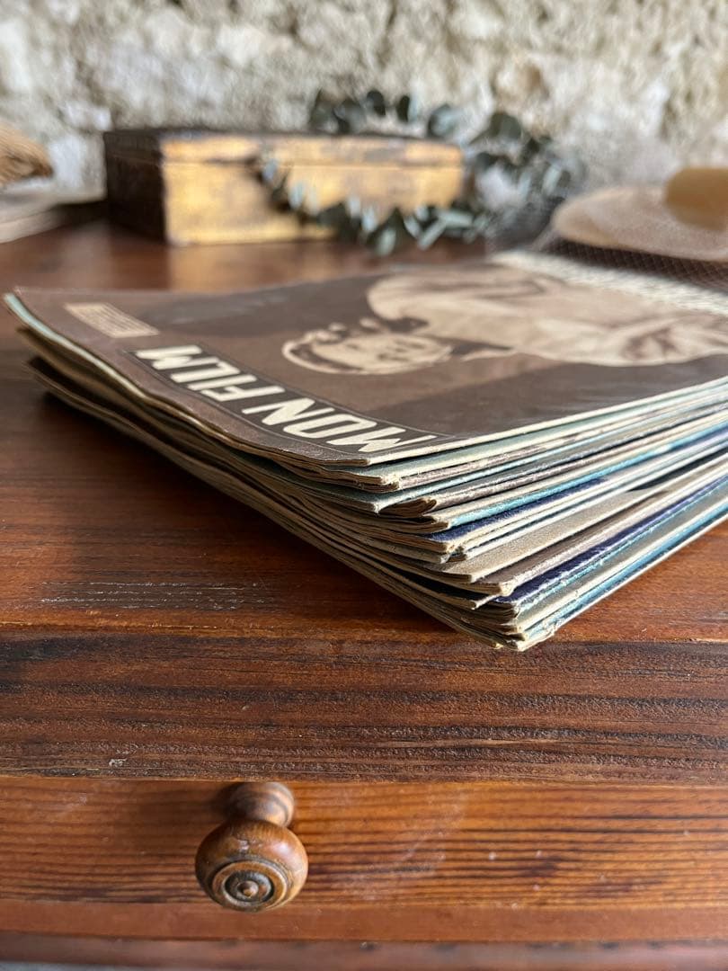 ◆フランスビンテージB希少映画シネマ雑誌monfilm紙ものスター俳優女優パンフ