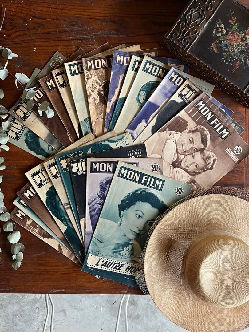 ◆フランスビンテージB希少映画シネマ雑誌monfilm紙ものスター俳優女優パンフ
