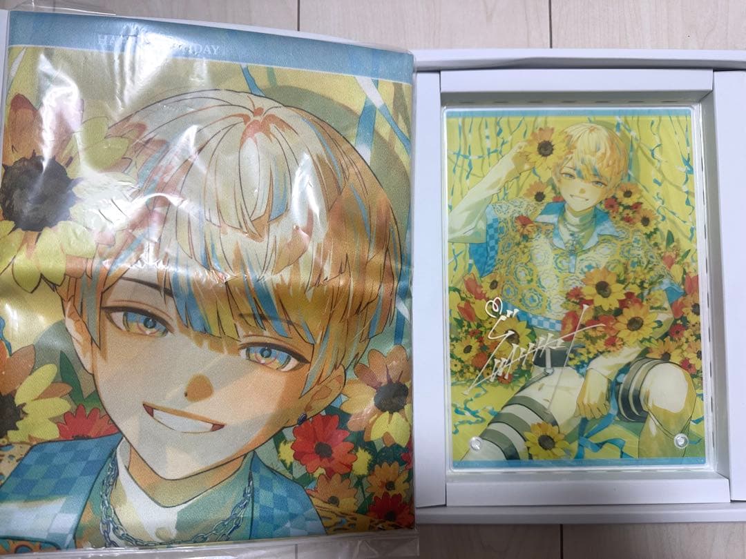 緋八マナ 誕生日グッズ 全力お祝いセット＋缶バッジ&チェキ風カード