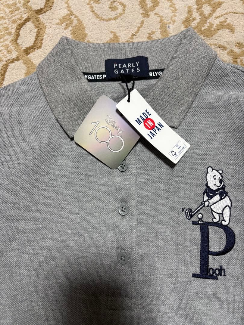 PEARLYGATES プーさんディズニー100周年 コラボポロシャツ サイズ0