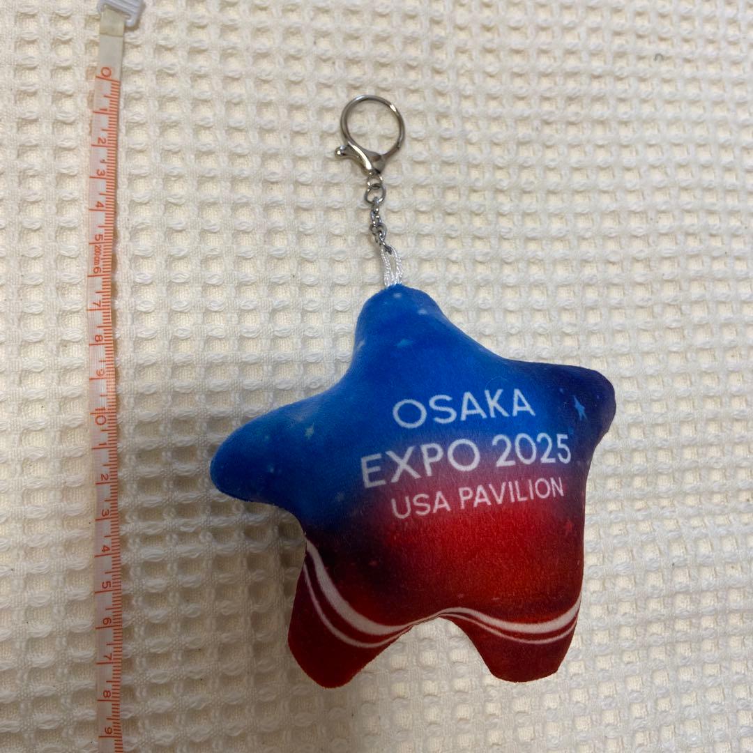 大阪万博　アメリカ館パビリオンマスコットキーホルダー　スパーク⭐︎EXPO2025