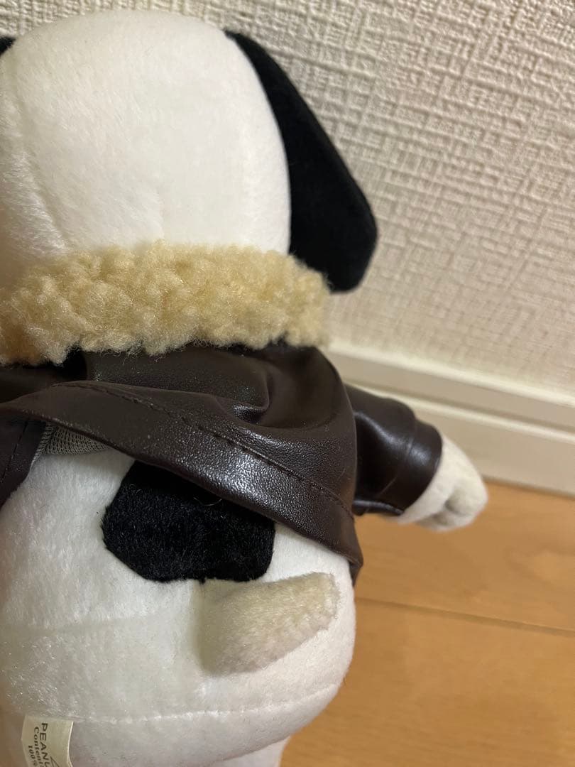 【レア物】スヌーピー レザージャケット ぬいぐるみ　フライングエース