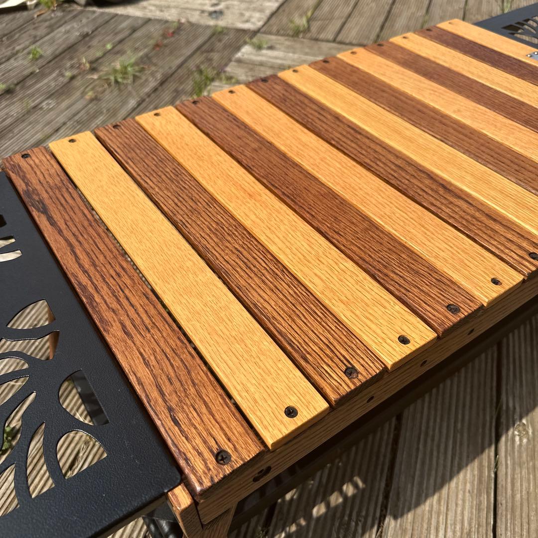 ハレテーブル BLACK DESIGN アイアンテーブルツリー柄