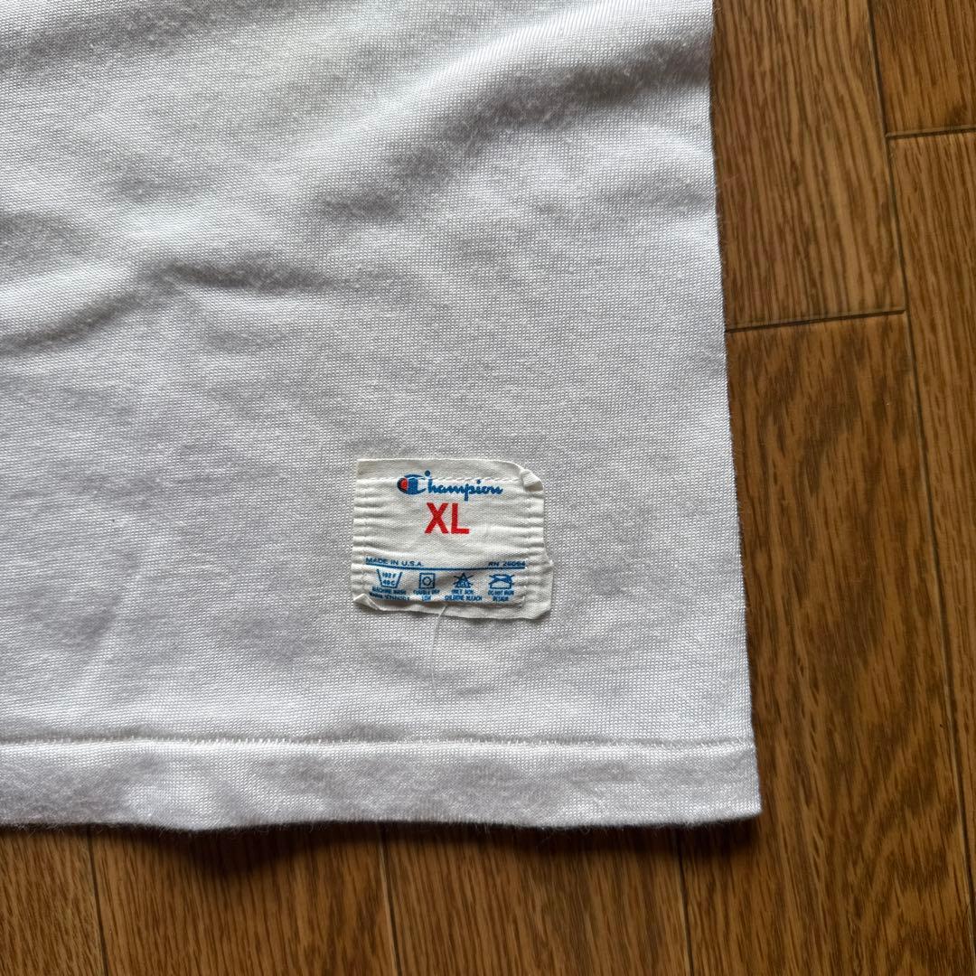 80s トリコタグ チャンピオン フットボールT 染み込み XLサイズ