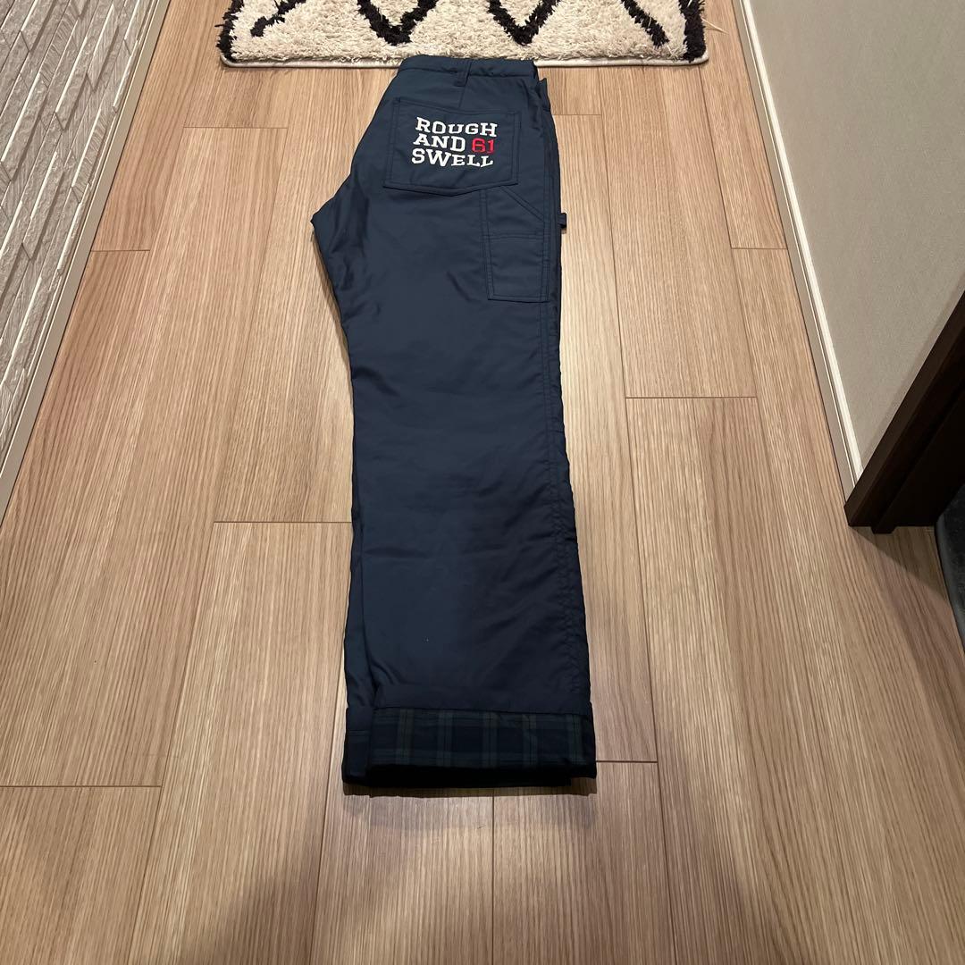 ラフアンドスウェル　防寒パンツ　レア　ネイビー　キルティング　M