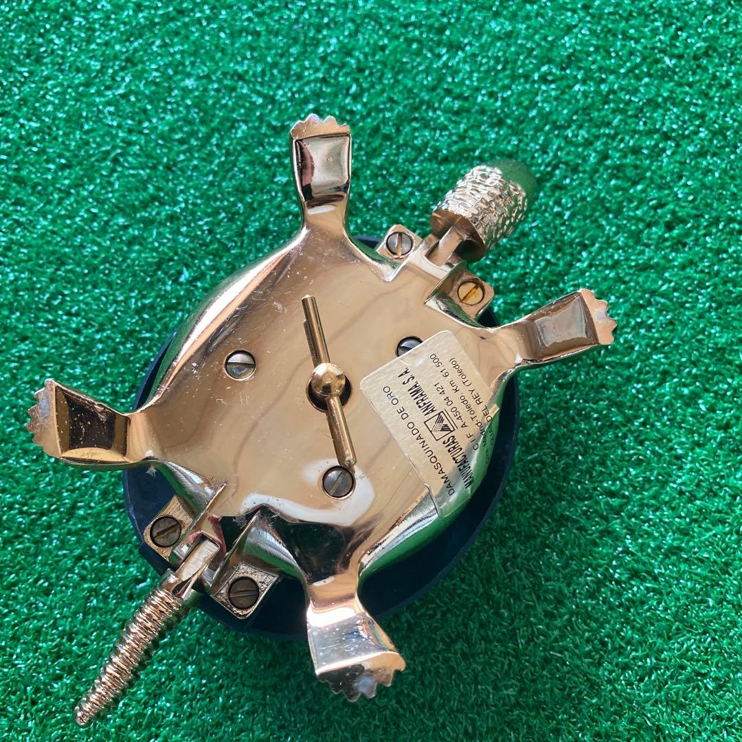 希少品　ダマスキナード　スペイン　金象嵌　亀　呼び鈴