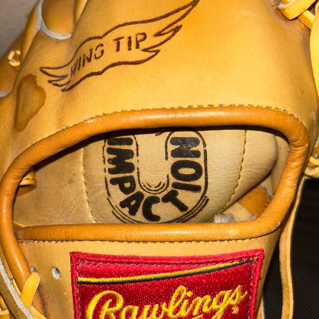 硬式用グローブ　ローリングス　内野手用　オールラウンド　キャメル