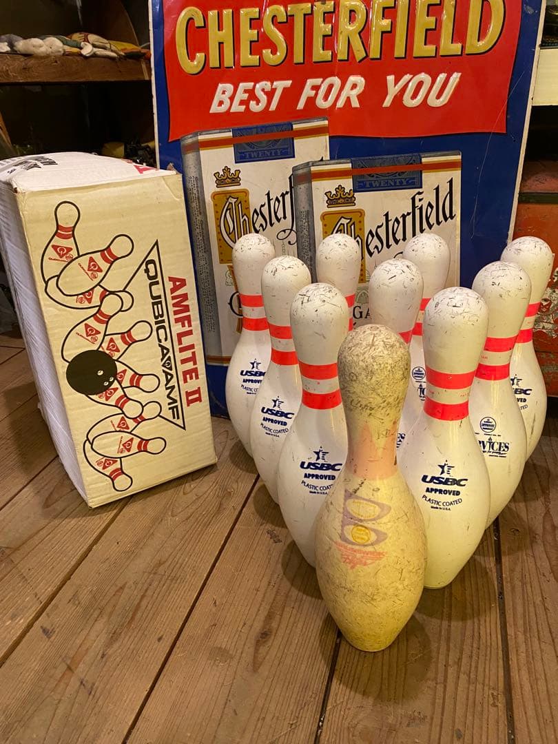 ボーリング ピン 10本　レトロ　アメリカンビンテージ　made in USA