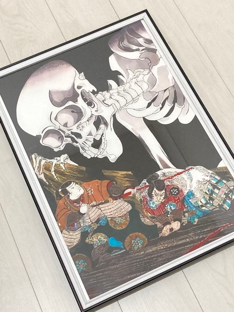 【額縁付き】A2 ポスター 3枚セット 歌川国芳 「相馬の古内裏」