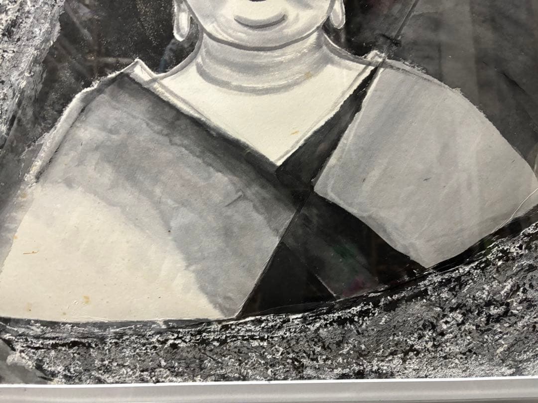 水墨画の天才 福田佳明画伯 「 ザ ，サン 」 お釈迦さま 貴重品 激安