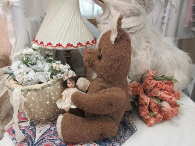 優しいベビーシッター　アンティークベア　フランス☆　テディベア　ミニョネット付き