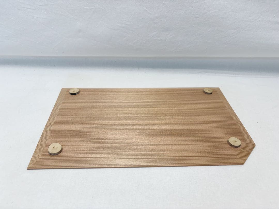 未使用 茶道具 杉 隅切 銀杏 銘々皿 五客揃 四足付 菓子器 菓子皿