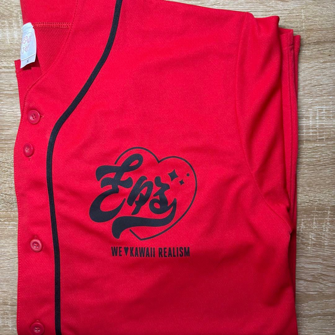 【きゅるして】逃げ水あむ タオル 赤 チームいちご ベースボールシャツ バッグ