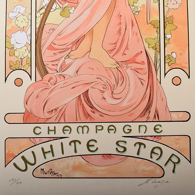 アルフォンス・ミュシャ　シャンパンホワイトスター　191/300　VR8696B