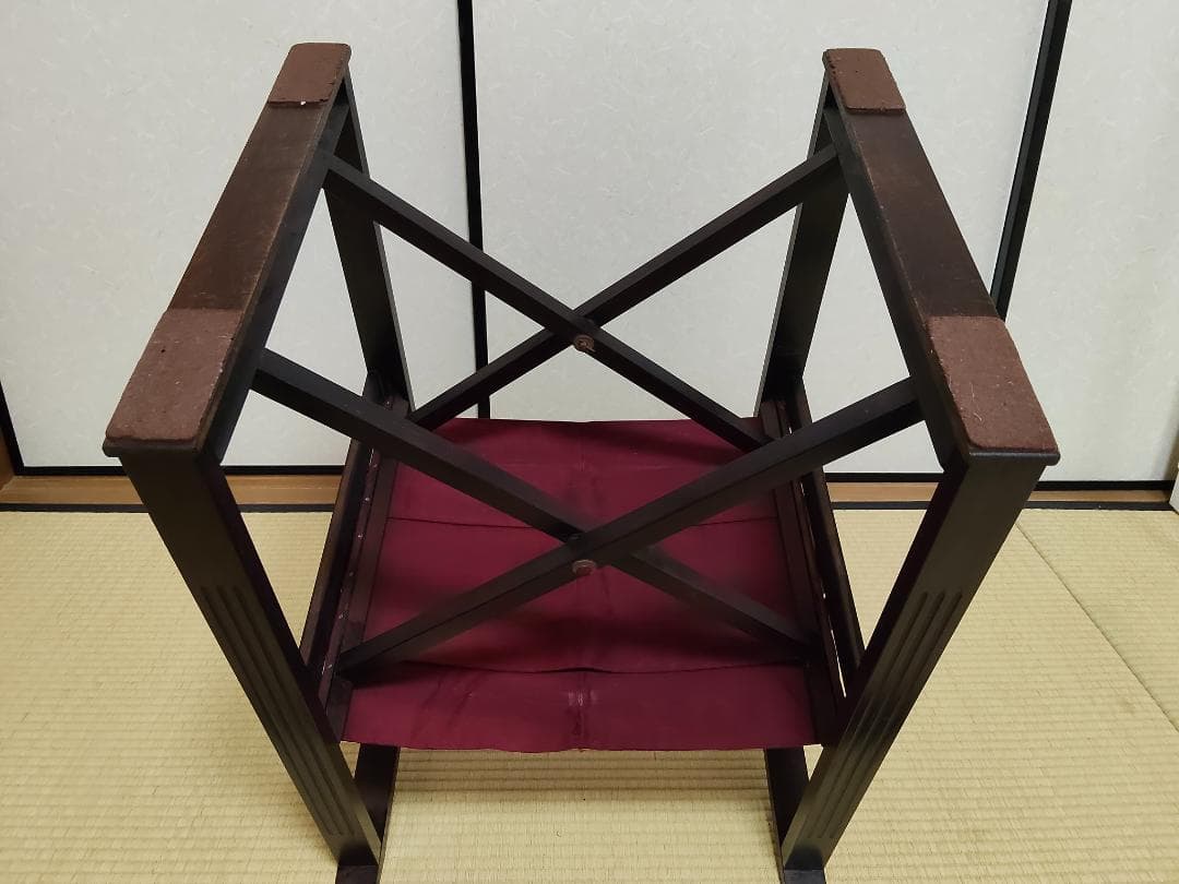 旧日本楽器（ヤマハ）製　昭和初期アンティーク　折り畳み机、椅子セット