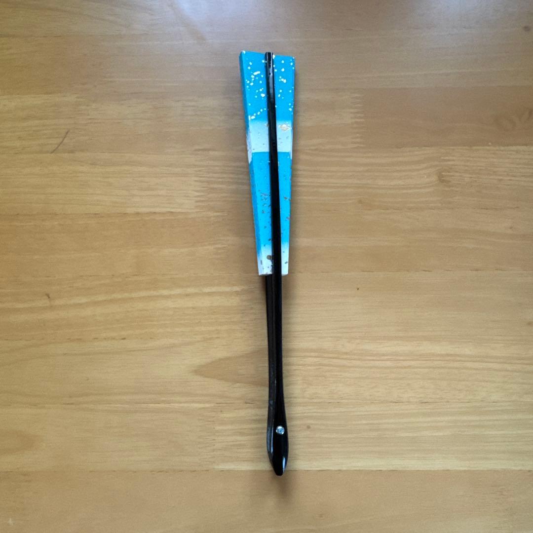 舞扇子 青と白のグラデーション