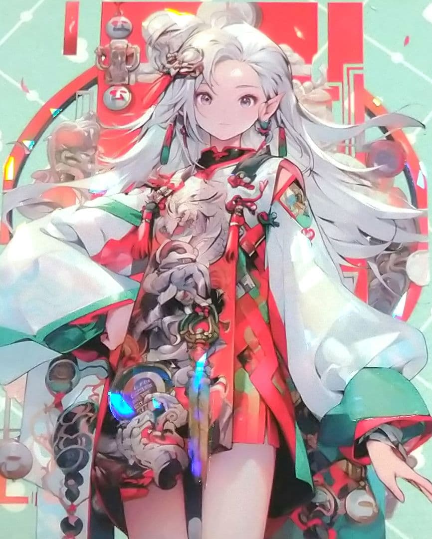 のこり１✩廃盤品✩J868＃明媚(贝壳光)紫袖烟切り売り海外人物女の子AIマステ