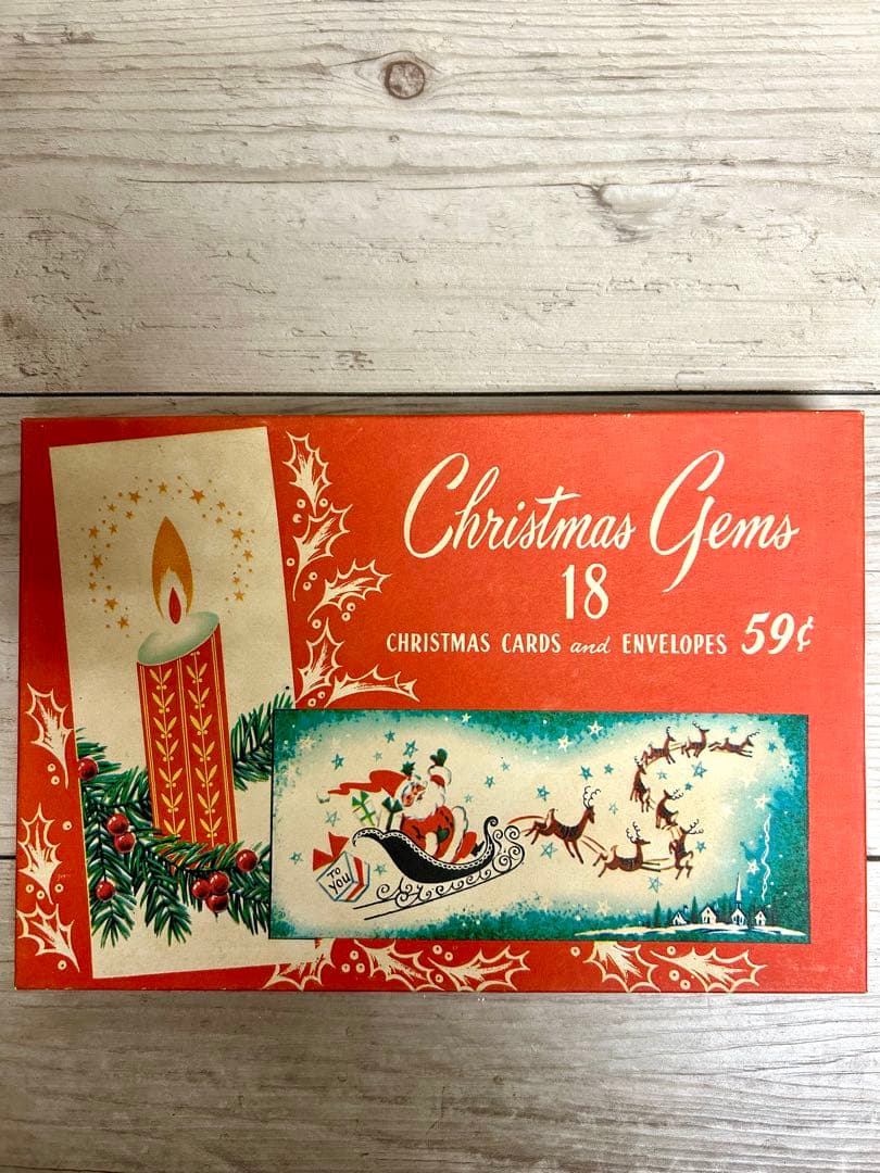 ⭐︎希少 50s USA未使用品 クリスマスカードセット ヴィンテージ