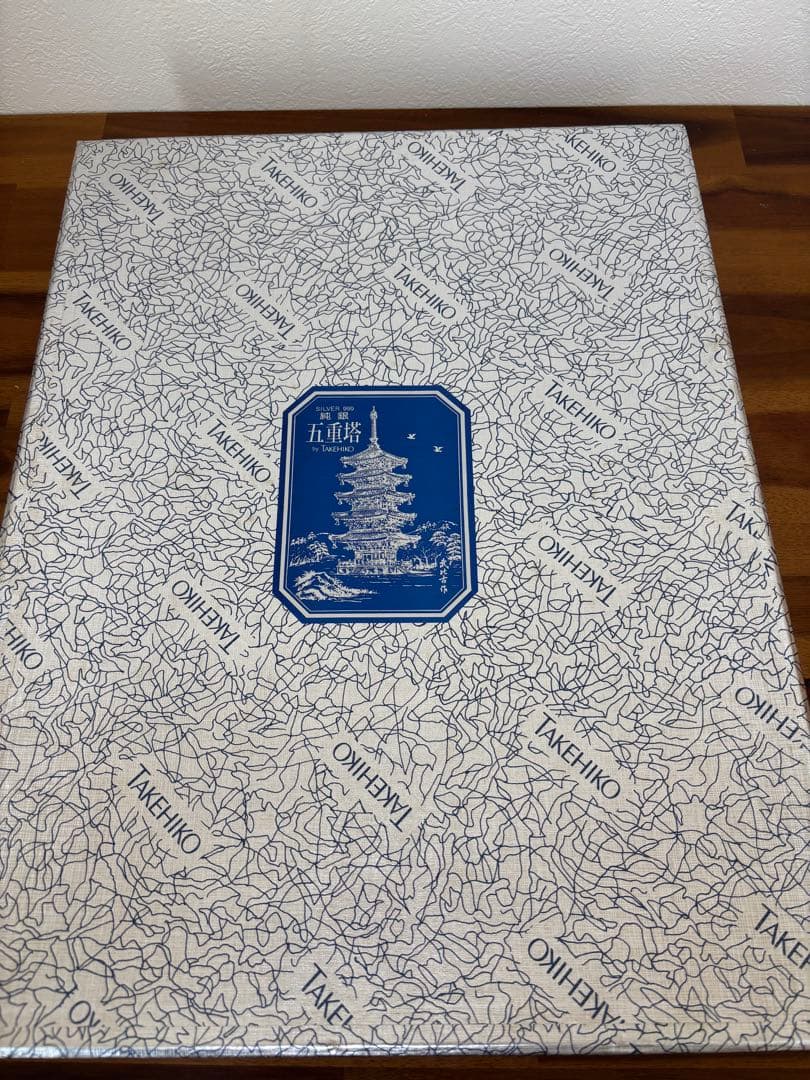 ☆極上品☆純銀 五重塔 TAKEHIKO 武比古作 RILVER999 木製額
