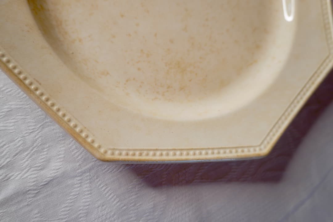 フランス アンティーク クレイユモントロー オクトゴナルプレート 陶器 平皿③