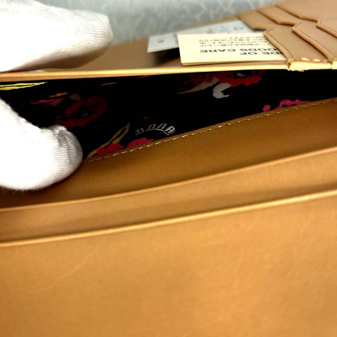 レア☆ANNA SUI アナスイ パスポートケース　ゴールド やぎ革　牛革　旅行