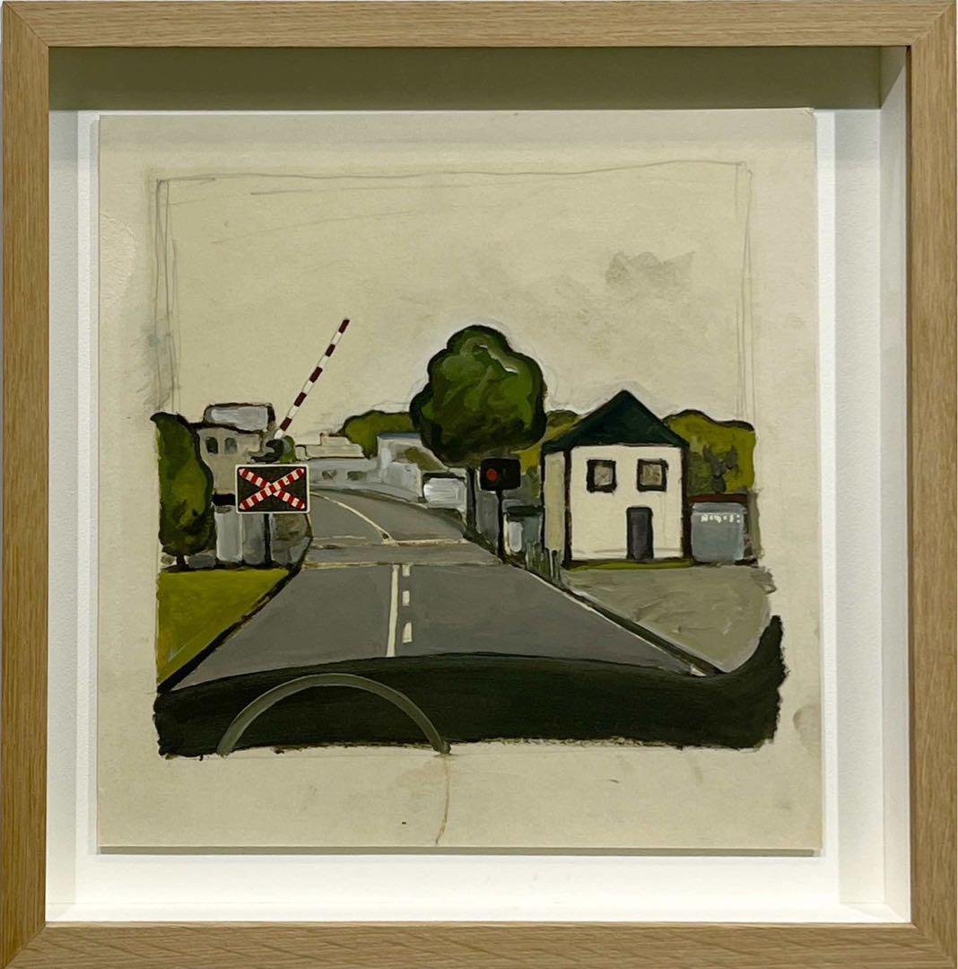 大月雄二郎「La route de France」油彩