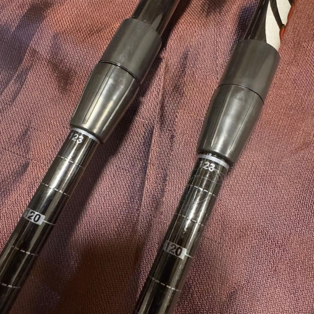 SALOMON サロモン 伸縮式 スキーストック 100-123cm カーボン