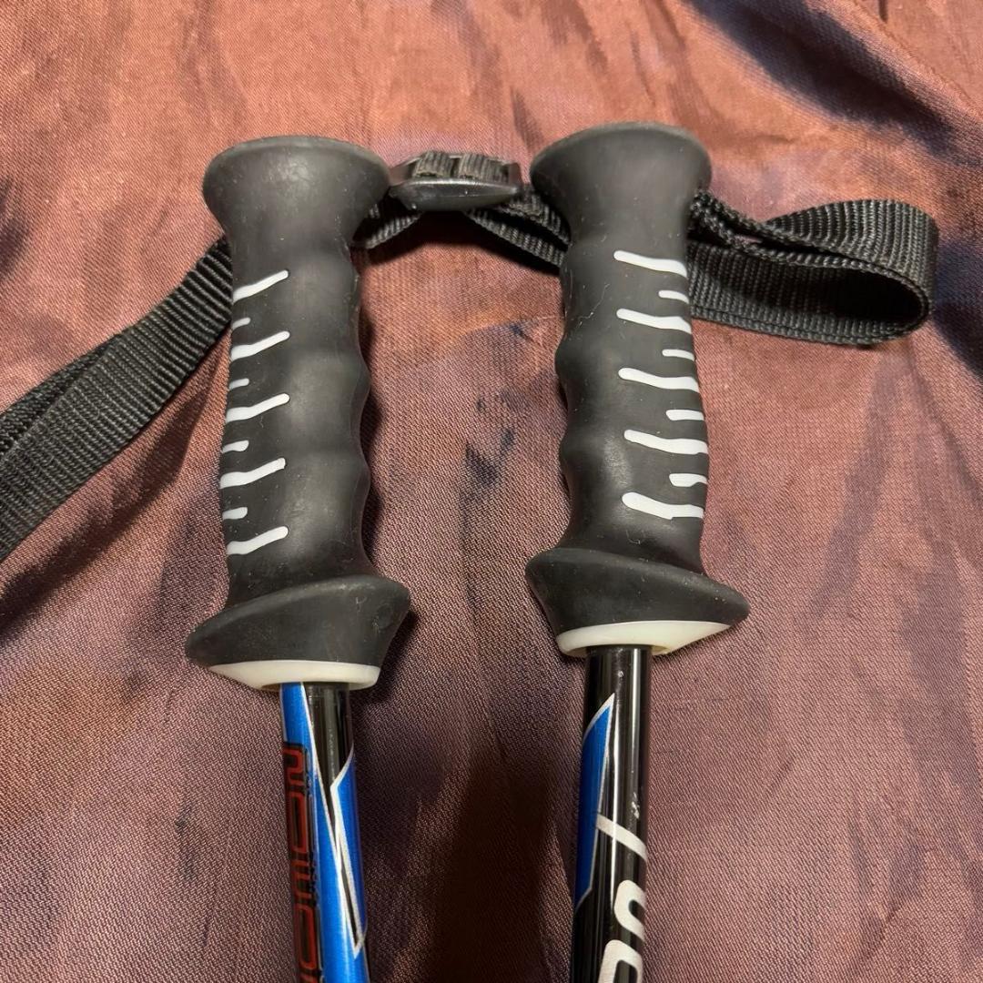 SALOMON サロモン 伸縮式 スキーストック 100-123cm カーボン