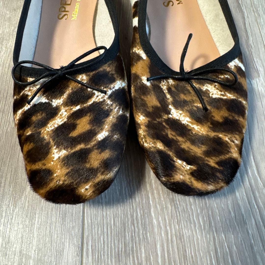SPELTA 豹柄　フラットシューズ　37