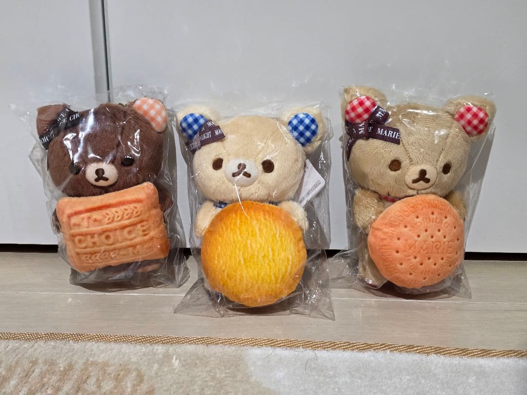 リラックマ×森永ビスケット ぶらさげぬいぐるみ 3個