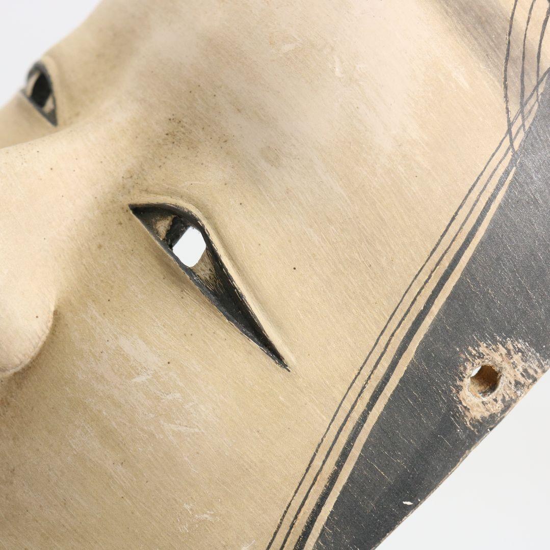 在銘 能面 若女 彩色木彫　AC1019