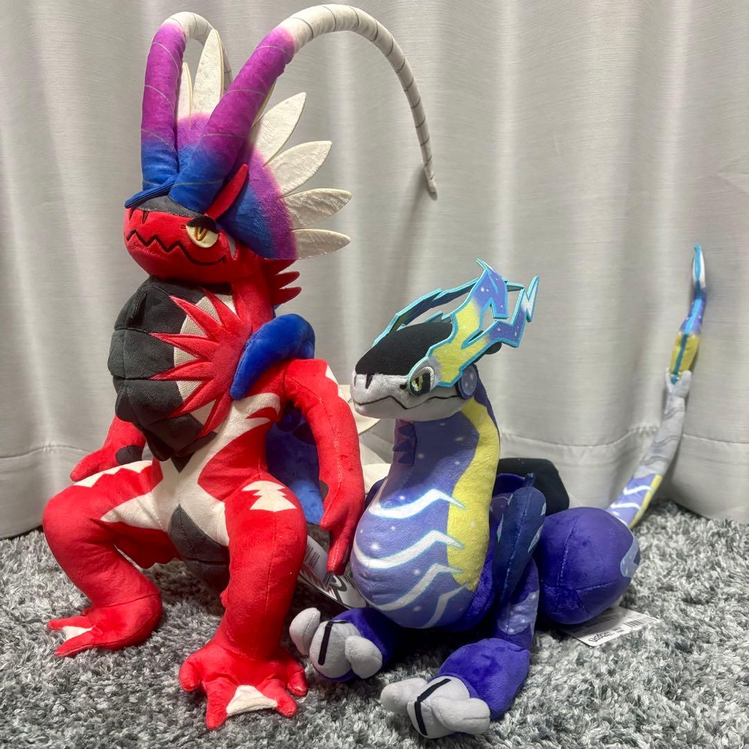 ポケモンセンター　ぬいぐるみ　タグ付き　ミライドン　コライドン