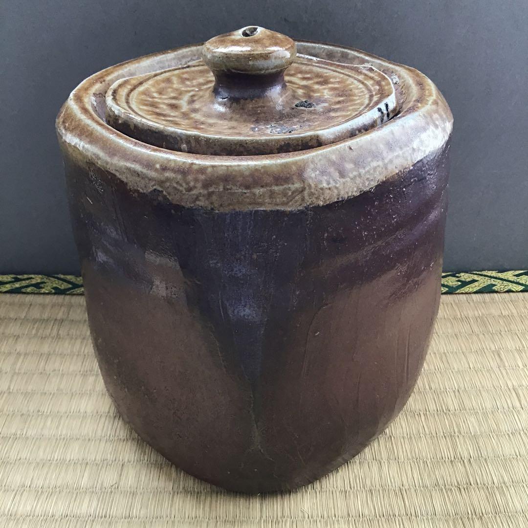 茶道具　水指　備前焼水指　大平孝昭作　栞　共箱　S39MS