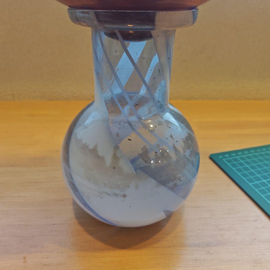 大正ロマン　アンティーク　オイルランプ　 フラワーモチーフ 約55センチ