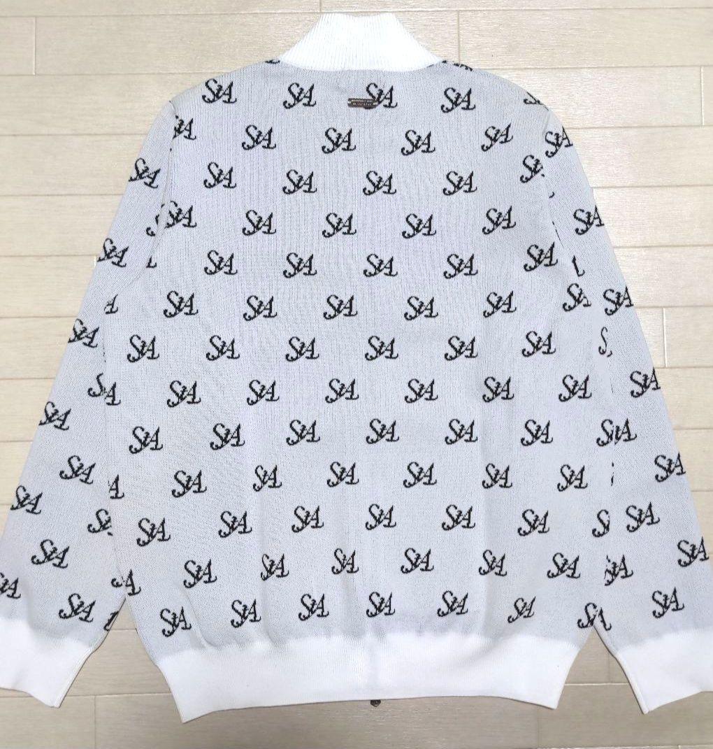 再再再値下新品セントアンドリュース　ニットジャケットМ白定価22000円秋冬