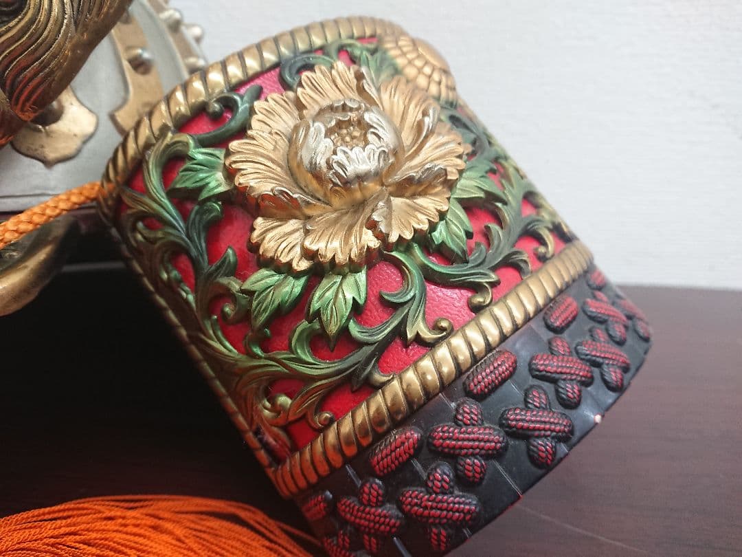 H1 牡丹獅子星兜 兜飾 観音様 Japanese Helmet Kabuto
