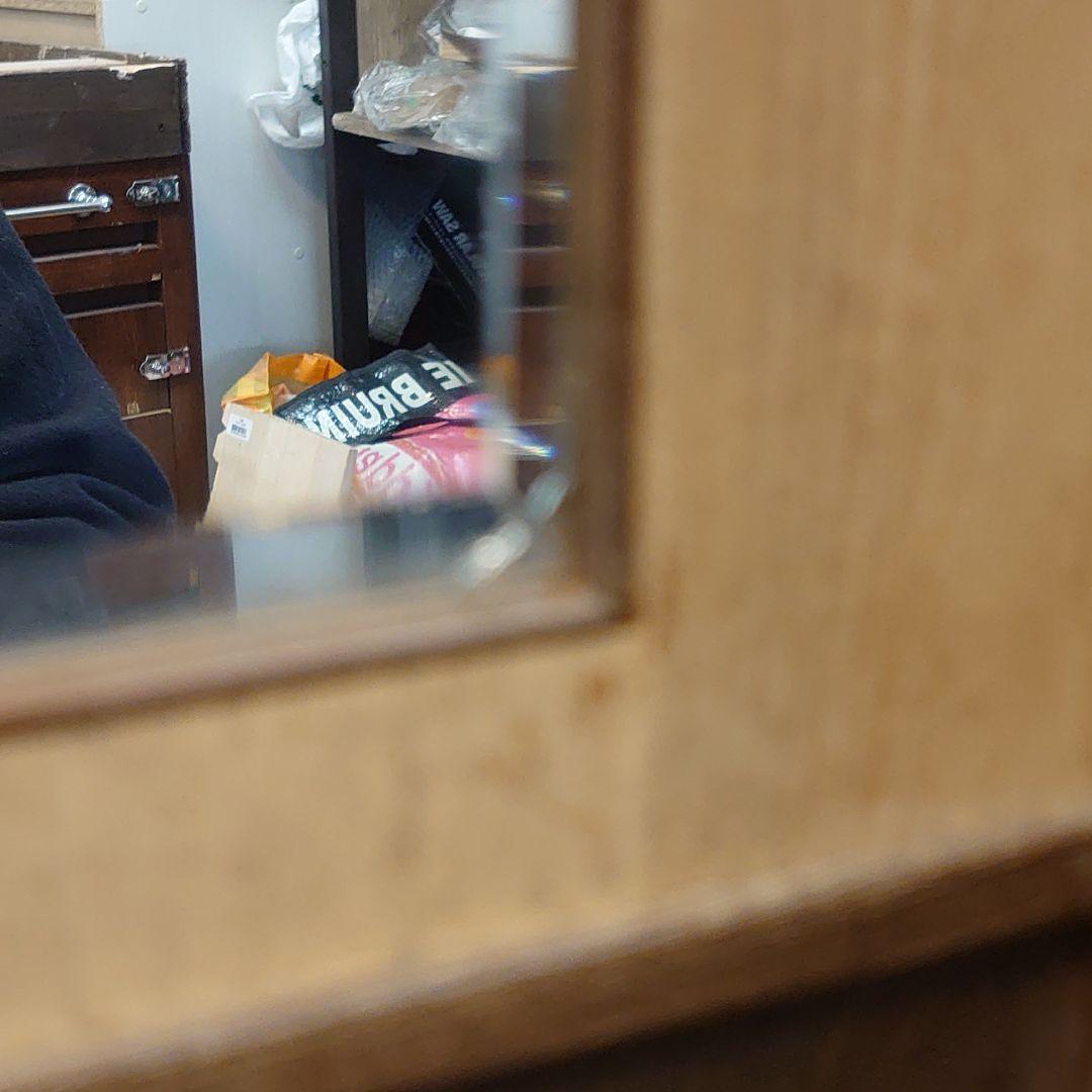 開運 龍 龍神 富士雲龍 ミニ衝立形 銅板彫金 裏鏡（1部欠け有り）宏春作 木箱