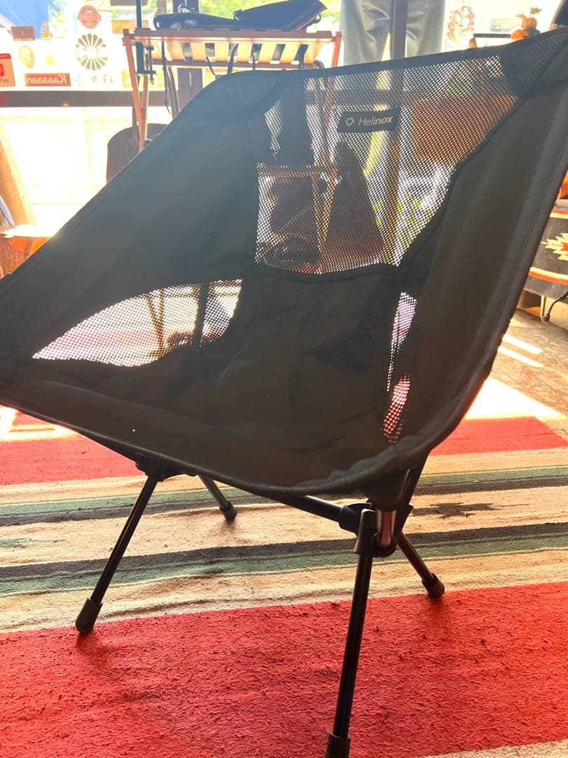 Helinox アウトドアチェア オールブラック　美品