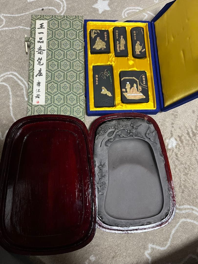 中国墨　硯　筆　3点セット