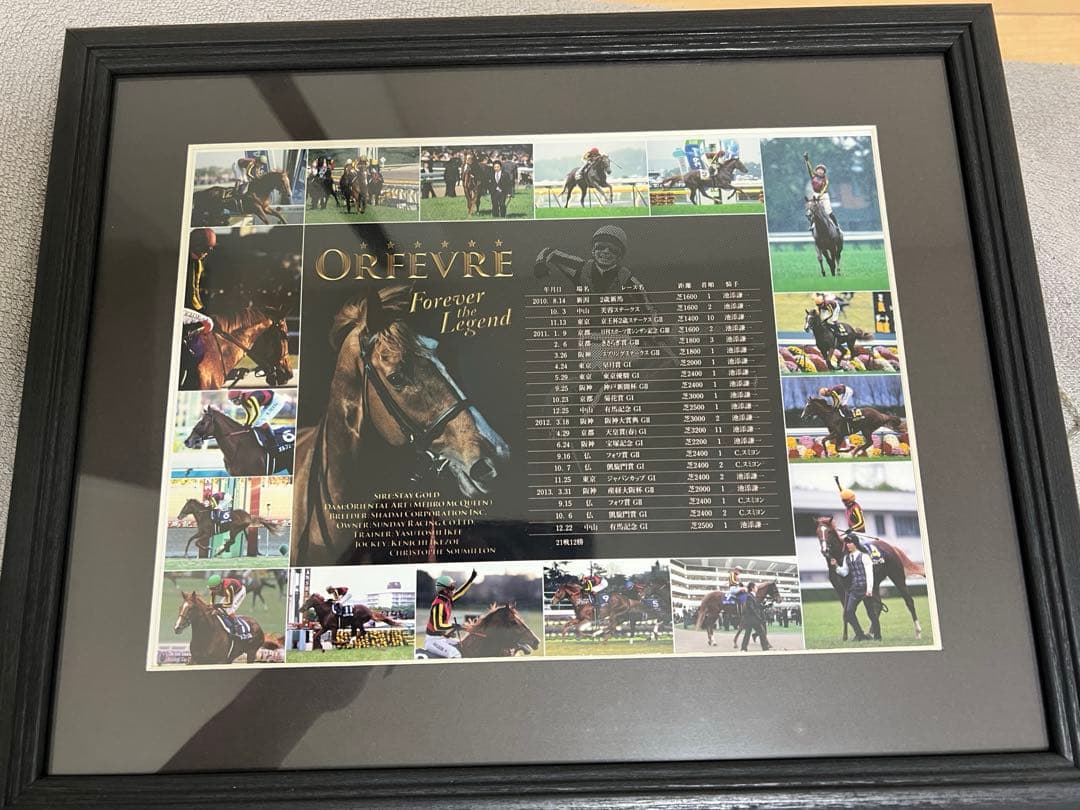 ☆競馬☆　ORFEVRE　オルフェーヴル　三冠馬　 記念パネル　池添謙一騎手