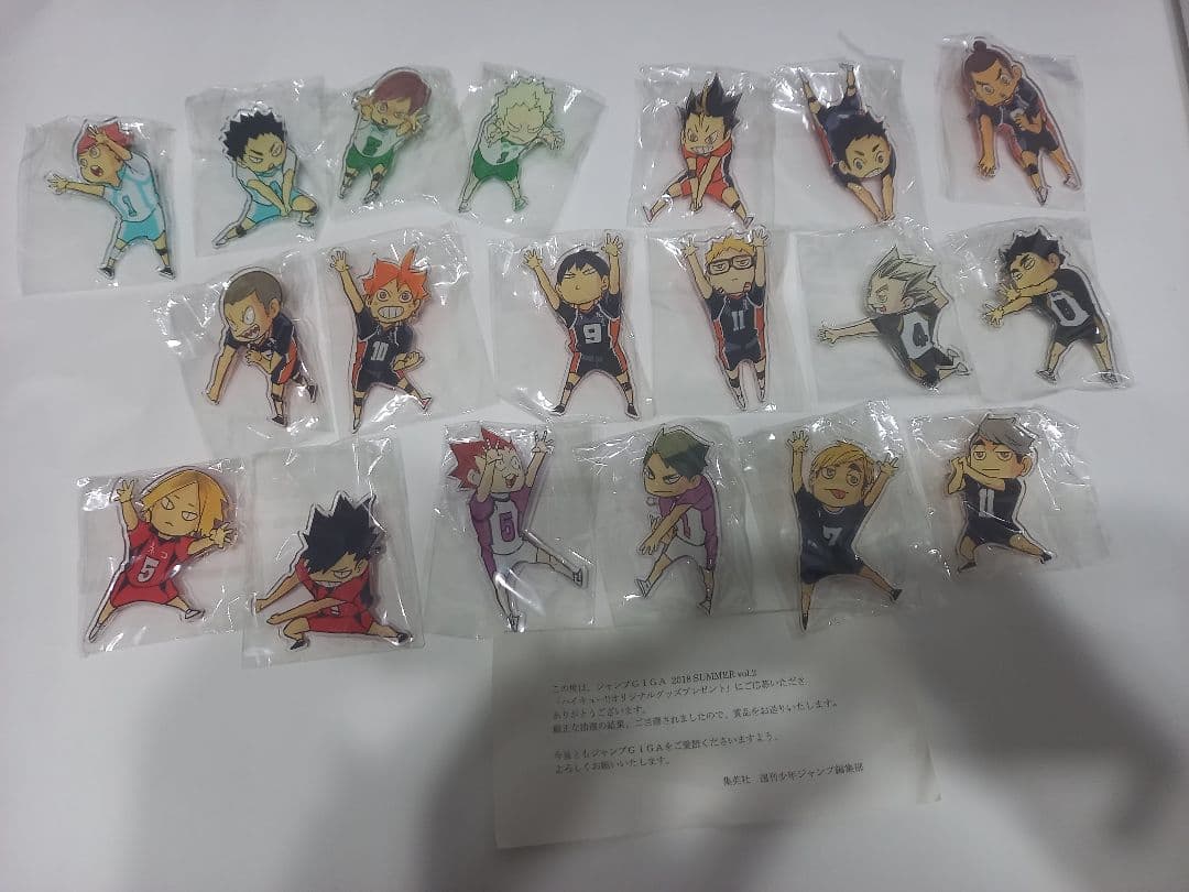 ま*♡様 ハイキュー!! アクリルピンバッジ 19個セット ジャンプ GIGA