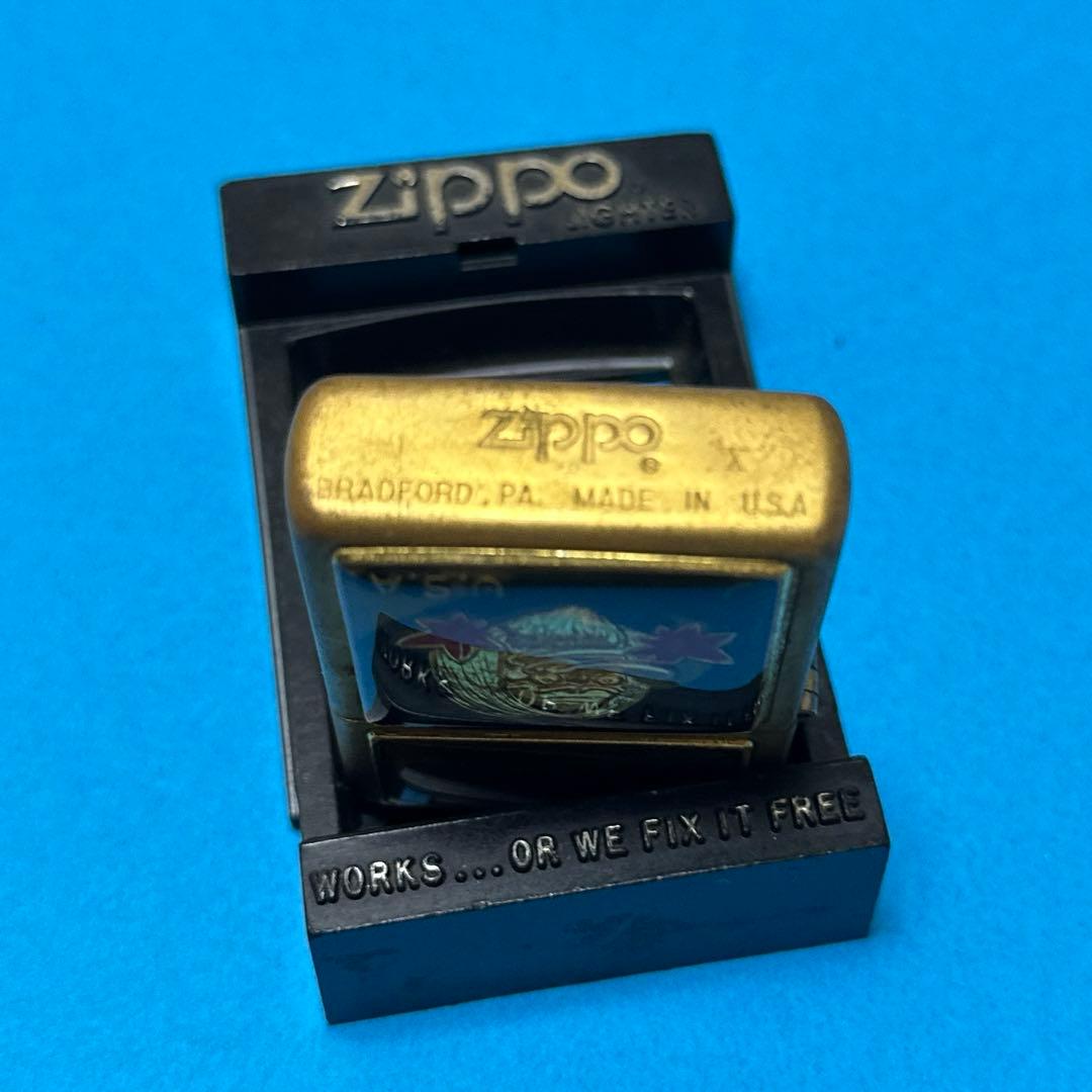 新品ビンテージ ZIPPO 天狗ブラスー貼り 1994年型