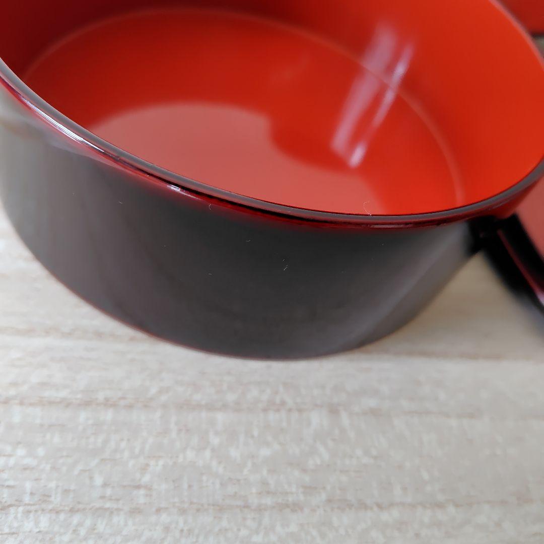 高級会津塗本乾丸型二段小重