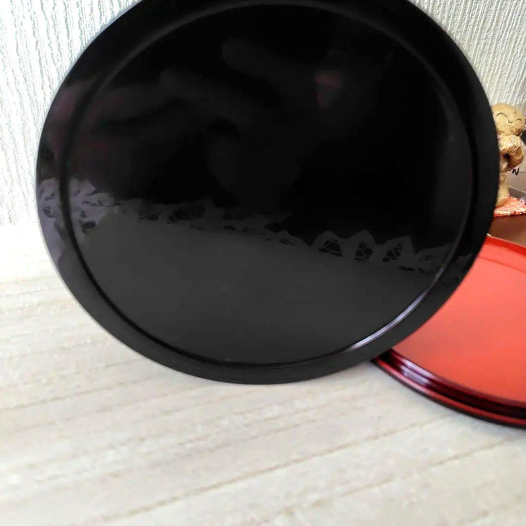 高級会津塗本乾丸型二段小重